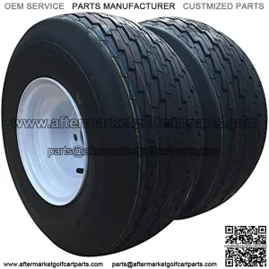 2PCS 18x8.50-8 LRB 4 PR Bias Golf Cart Tires 4 Lug White Wheel