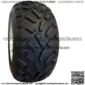 18x8-8 All Terrain Golf Cart Tires and 8" Black Steel Golf Cart Wheels Combo - Set of 4