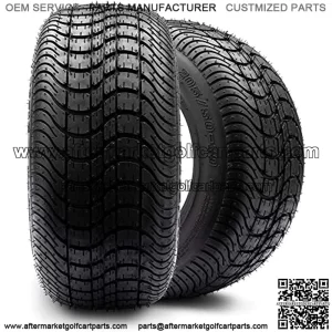 205/50-10 Dot Street Tires for Ezgo, Club Car, Yamaha Golf Carts (205/50-10, Set of 2 Tires)