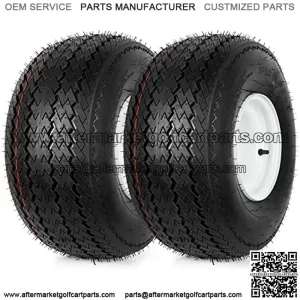 18x8.50-8 Lawn Mower Tires with Rim, 18x8.5-8 Tractor Turf Tire, 4 Ply Tubeless, 815lbs Capacity, Set of 2