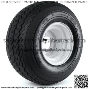 Hole-N-1 White 8" x 7" 4-Hole Wheel and (18/8.50-8) Tire Combination