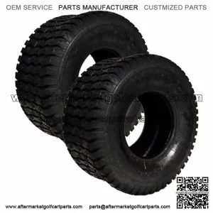 (2) 16/6.50-8 16/6.50x8 Lawnmower Golf Cart Turf 4 ply Tubeless Tires
