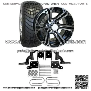 EZGO TXT Golf Cart Street Tire/Wheel & 3" Spindle Lift Kit Bundle