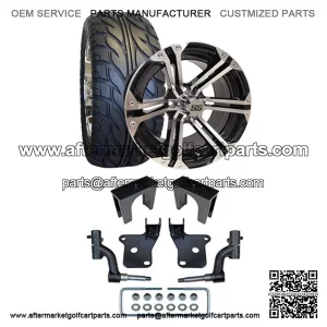 EZGO RXV Golf Cart Street Tire/Wheel & 3" Lift Kit Bundle