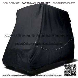 4-Passenger Golf Cart Storage Cover for Carts with 80" Top - Black