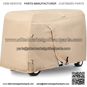 Golf cart Cover - 4 Passenger 600D Waterproof Sunproof Club Car Golf Cart Accessories roof 80" L, for EZ GO, Club car and Yamaha, dustproof and Durable