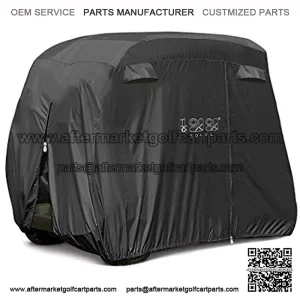 Universal 2-4 Passenger Golf Cart Cover for EZGO, and Yamaha, Waterproof Sunproof and Durable