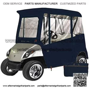 2 Passenger Yamaha Drive Golf Cart Enclosure, Heavy Duty Vinyl Backed 300D