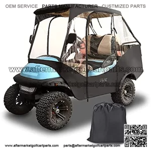 4 Passenger Golf Cart Enclosures for Club Car Precedent with Security Side Mirror Openings, Waterproof Portable Transparent Golf Cart Cover Storage Driving Enclosure - Passengers Can Sit in Back