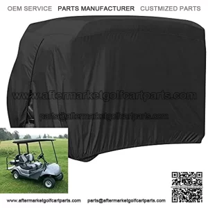 4 Passenger Golf Cart Covers, Waterproof Outdoor Golf Cart Cover for EZ GO Club Car Yamaha Golf Carts, Sunproof Dustproof 4 Seat Club Car Cover Golf Cart Seat Covers (Up to 112 Inch)