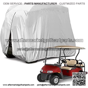 4 Passenger 400D Waterproof Sunproof Golf Cart Cover Roof 80" L, fits EZ GO, Club Car and Yamaha, Dustproof and Durable