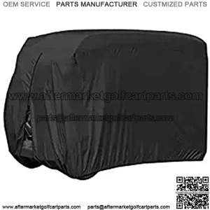Golf Cart Cover - Custom Cart Cover with Durable 210D Material+ Extra PVC Coating, Golf Cart Storage Cover Fits Most 4 Passengers Cart of Yamaha Drive, EZ Go and Club Car (Size: 112x48x66 In)