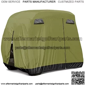 Universal 2-4 Passenger Golf Cart Cover for EZGO, Club Car and Yamaha, Waterproof Sunproof and Durable