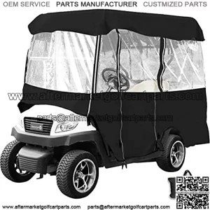 Golf Cart Enclosure, 4-Person Golf Cart Cover, 4-Sided Fairway Deluxe, 300D Waterproof Driving Enclosure with Transparent Windows, Fit for EZGO, Club Car, Yamaha Cart (Roof Up to 78.7''L)