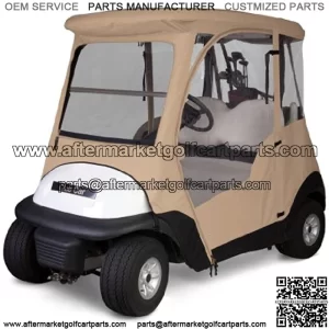 Classic Accessories Fairway Deluxe 4-Sided 2-Person Golf Cart Enclosure For Club Car, Tan