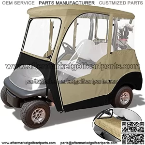 KAKIT 800D 2-Personolf Cart Enclosureith Roll-up Windshield, Universal Golf Cart Rain Coverits Club Car Precedent 2000-2019, Seat Cover and Storage Bag Included