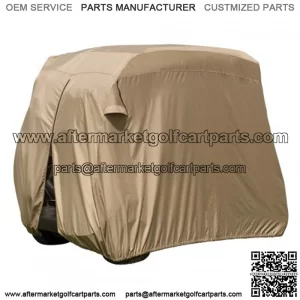 Heavy Duty Golf Cart Storage Cover - Standard Top (Tan)
