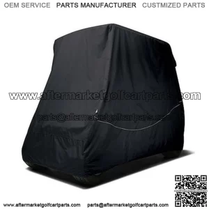 Black Golf Cart Storage Cover - For Standard Top Carts