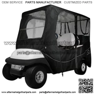 Classic Accessories Deluxe Black 4-Passenger Golf Cart Enclosure (Universal Fit, 80" Tops)
