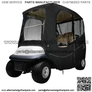 Classic Accessories Deluxe Black 2-Passenger Golf Cart Enclosure (Universal Fit, Standard Tops up to 68")
