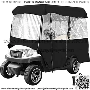 Golf Cart Enclosure 86", 4-Person Golf Cart Cover, 4-Sided Fairway Deluxe, 300D Waterproof Driving Enclosure with Transparent Windows, Fit for EZGO, Club Car, Yamaha Cart.
