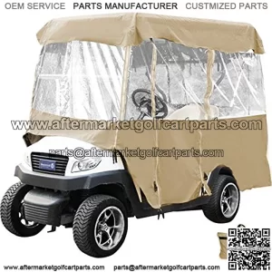 Golf Cart Enclosure, 4-Person Golf Cart Cover, 4-Sided Fairway Deluxe, 300D Waterproof Driving Enclosure with Transparent Windows, Fit for EZGO, Club Car, Yamaha Cart (Roof Up to 78.7"L)