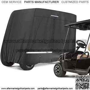 Golf Cart Covers 2/4 Passenger Compatible with EZGO, Club Car, and Others, 420D Waterproof Windproof Outdoor All-Weather Full Golf Cart Cover