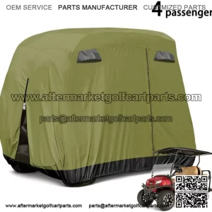 4 Passenger Golf Cart Cover Fit EZGO Club Car Yamaha 400D Cover Army Green