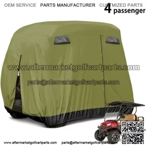 4 Passenger Golf Cart Cover Fit Yamaha EZGO Club Car 400D Cover Army Green