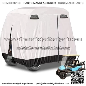 2-4 Passenger Golf Cart Cover for Yamaha EZGO Club Car -Silver Golf Enclosure