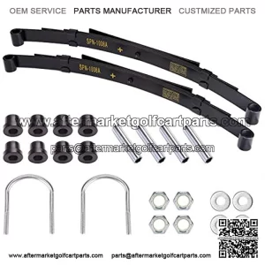 Golf Cart Heavy Duty Rear 4-Leaf Spring Kit with Bushings & Sleeves for Club Car DS Golf Cart