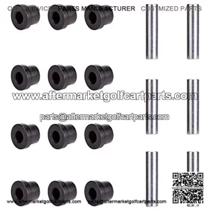 Bushing and Sleeve Kit for Club Car DS and EZGO TXT 1994-UP, Golf Cart Front or Rear Leaf Spring & Front Upper A Arm Suspension fit Club Car DS Models Gas & Electric 1981 + UP