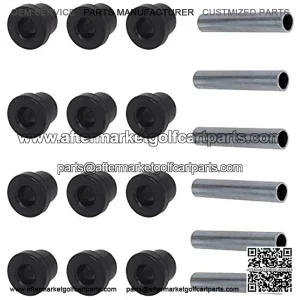 GolfYoo Bushing Kit for Club Car DS Golf Cart, Front or Rear Leaf Spring & Front Upper A Arm Suspension for Club Car Golf Cart, Bushing and Sleeve Kit