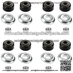 Golf Cart Shock Bushing Kit Fits Club Car 1982&Up DS and Precedent and 1989&Up TXT Marathon Golf Cart, 4 Shock Bushing Kit for Front and Rear Shocks, Set of 4, Replaces OEM# 1011415