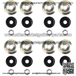 Golf Cart Shock Absorber Bushing Kits for Club Car G&E DS Precedent 1982-Up and TXT 1989-Up, Replace OEM 1011415,1010142