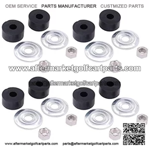 Shock Bushing Kit for 1989-Up TXT Marathon for Club Car DS Precedent 1982-Up Gas/Electric Golf Cart Front Rear Stud 1011415 Set of 4