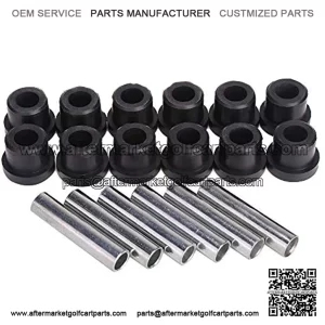 Bushing and Sleeve Kit for Club Car DS and TXT 1994-UP, Golf Cart Front or Rear Leaf Spring & Front Upper A Arm Suspension fit Club Car DS Models Gas & Electric 1981 + UP