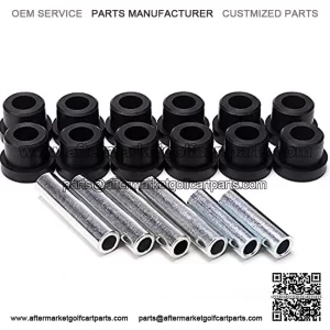 Golf Cart Complete Bushing Sleeve kit for Club Car Precedent 2004-up Rear Leaf Springs & Shackles, Replace OEM# 102506601 102506301 102506401