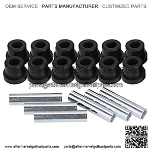 Golf Cart Bushing Sleeve Kit for Club Car DS 1992-up and TXT 1994-UP, Front Rear Leaf Spring & Front Upper A Arm Suspension, OEM# 1015583 1012303