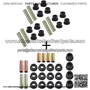 Front and Rear Leaf Spring Bushing+Front Lower Spring and Upper A Arm Suspension Bushing Kit for Club Car DS Golf Cart