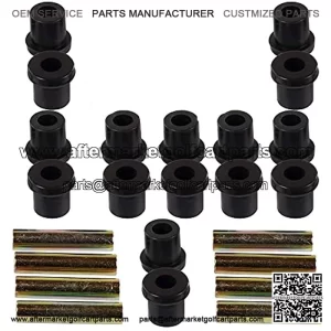 Club Car DS Golf Cart Front & Rear/Shackle 8X Leaf Spring and 16X Urethane Bushing Kit for 1981-Up Models, Replaces OEM Sleeve Part No#: 1012303 and Bushing Part No#: 1015583