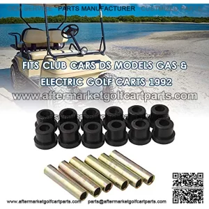 Rear Leaf Spring Bushing and Sleeve Kit Compatible with Club Car DS Model EZ-GO TXT 1994 Gasoline and Electric Golf Cart 1992