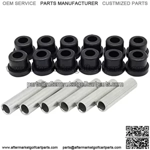 Golf Cart Rear Leaf Spring Bushing and Sleeve Kits for 1981-up Club Car DS & 1994-up EZGO TXT/Medalist,6 Sleeves and 12 bushings,OEM#70291-G01 70289-G02 1012303 1015583