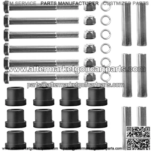 Golf Cart Rear Leaf Spring Bushing and Sleeve & Screw Kit for Club Car DS Gas&Electric 1992 UP