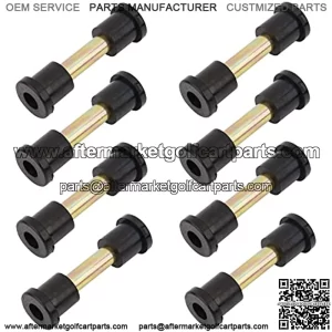 Golf Cart Spring Bushings 16Pcs & Sleeve 8Pcs Fits Club Car DS Golf Cart G&E 1981+ and EZGO TXT 1996-2017,Front & Rear/Shackle,1012303 1015583