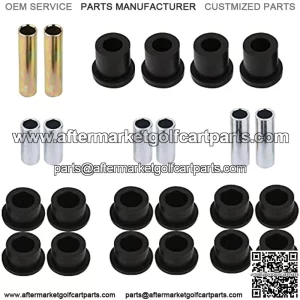 Golf Cart Front Lower Spring & Front Upper A-Arm Bushings 16Pcs & Sleeve 8Pcs Fits Club Car DS Golf Cart G&E 1992+, Club Car Carryall 1,2,6, 1992+,Replace # 1012303 1016349 1016350 1015583 1016346