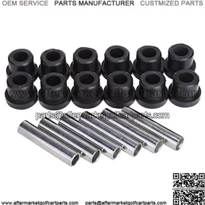 Golf Cart Rear Spring Bushing Kit for EZGO TXT & Medalist 1994-up, Club Car DS 1992-up, 12 Bushings 6 Metal Spacers