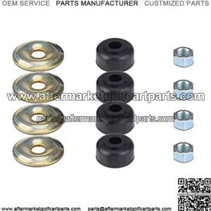Golf Cart Shock Absorber Cushion Bushing Kit for EZGO TXT Marathon 1989-up, Club Car DS and Precedent 1982-Up, OEM# 1011415 10194G1 10435G1
