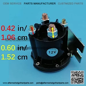 Starter Solenoid Relay Switch for Golf Cart Lawn and Garden ATV Utility Vehicle Snowmobile 12V DC Contactor Copper Contact 150A-200A 4 Terminals New Z431