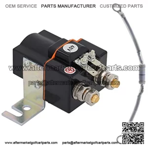 48V 4 Terminal Solenoid Coil Compatible with Club Car 95-Up DS and 04-Up Precedent Golf Carts 101908701 102774701Solenoid and Resistor Assembly